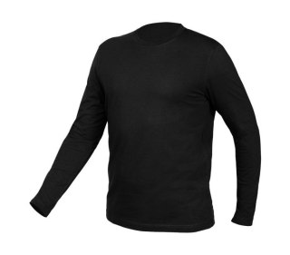 KOSZULKA Z DŁUGIM RĘKAWEM, CZARNA, ROZMIAR L