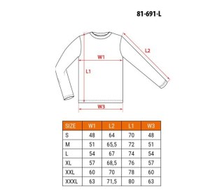 KOSZULKA Z DŁUGIM RĘKAWEM, CZARNA, ROZMIAR L