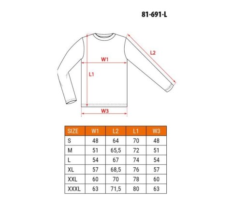 KOSZULKA Z DŁUGIM RĘKAWEM, CZARNA, ROZMIAR M
