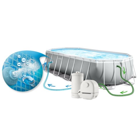 Basen ogrodowy stelażowy 503 x 274 x 122 cm zestaw 12w1 INTEX 26796